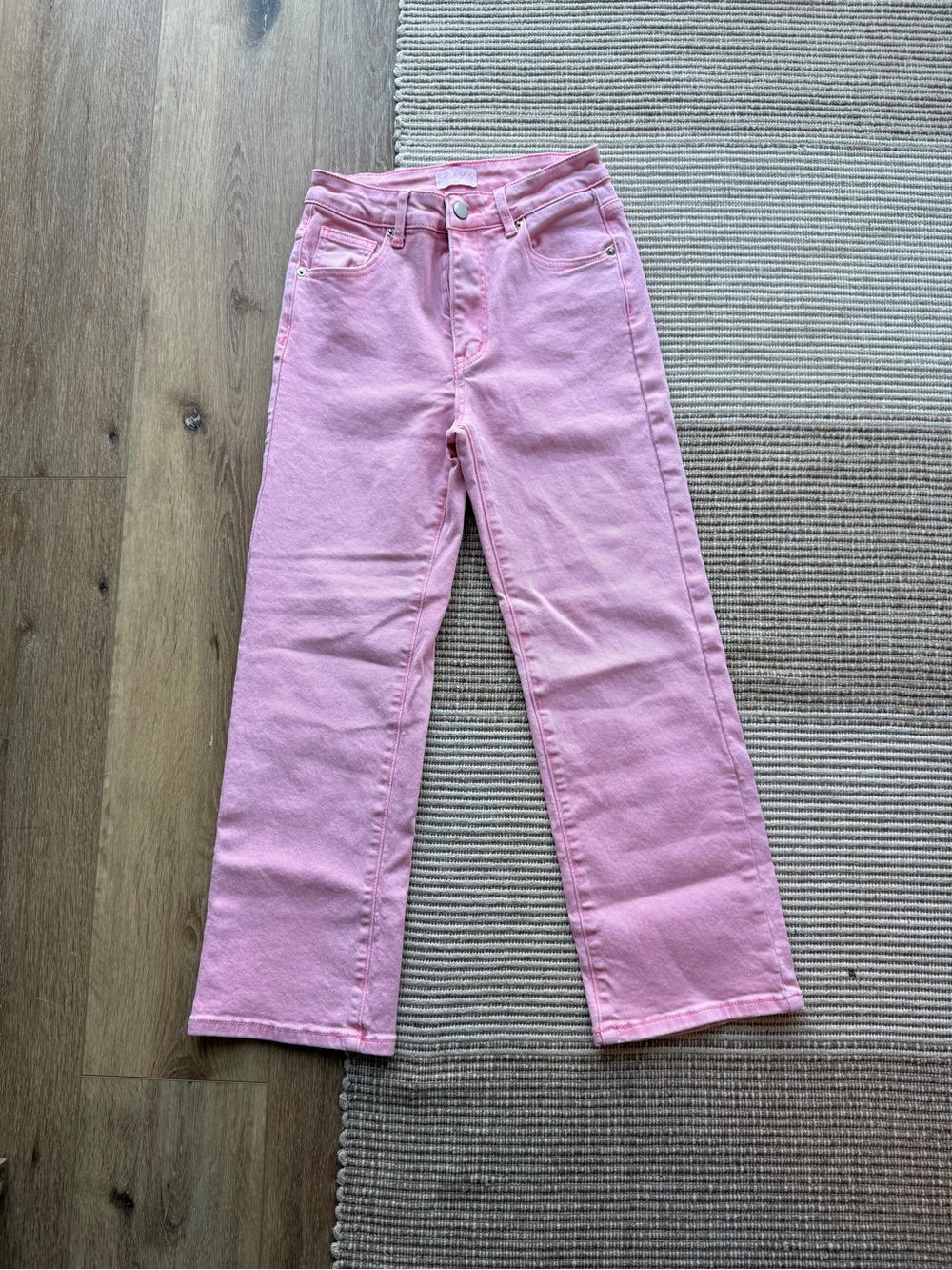 Pink Lily High-Rise Straight Pink Jeans
